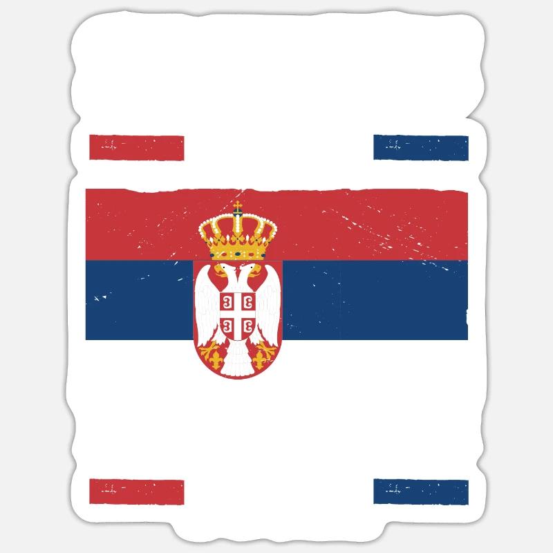Serben Serbisch Serbien Sticker Größe S (10 x 10 cm)