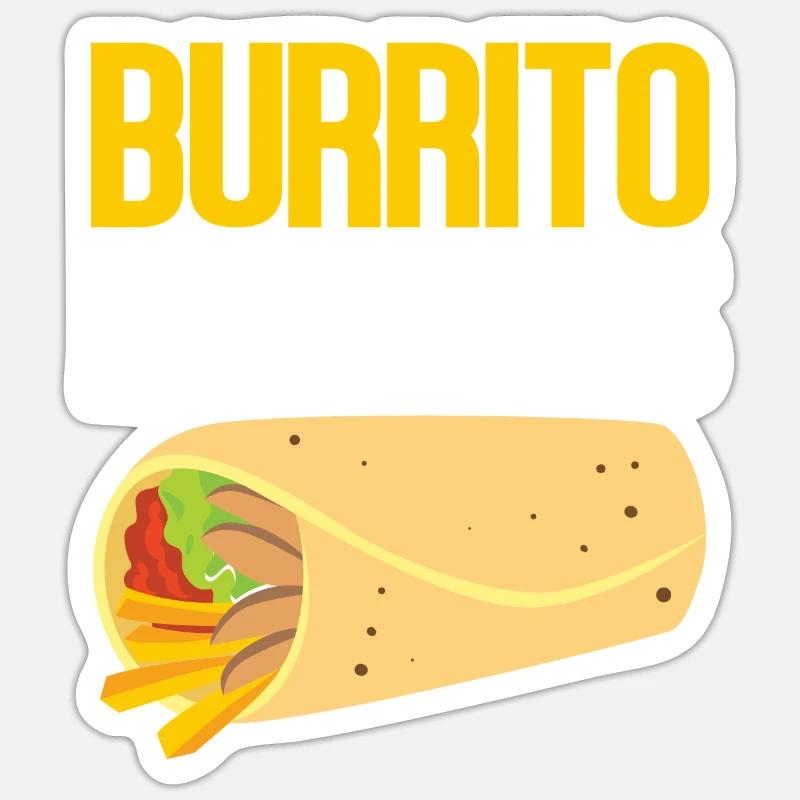 Burrito Gift - Sticker size S (10 x 10 cm) - white matte