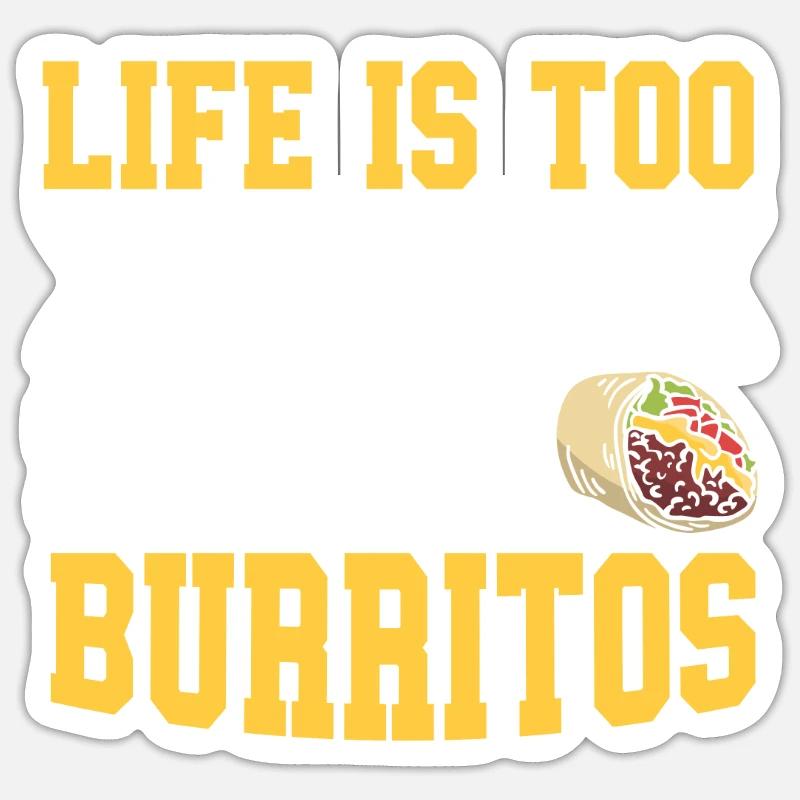 Burrito Gift - Sticker Größe S (10 x 10 cm) - Mattweiß