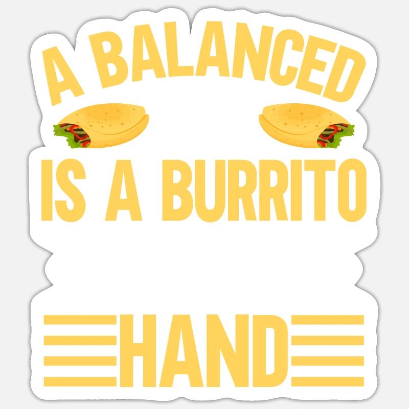 Burrito Gift - Sticker size S (10 x 10 cm) - white matte