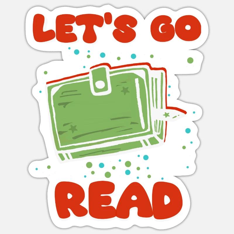 Reader Reading Lovers - Sticker size S (10 x 10 cm) - white matte