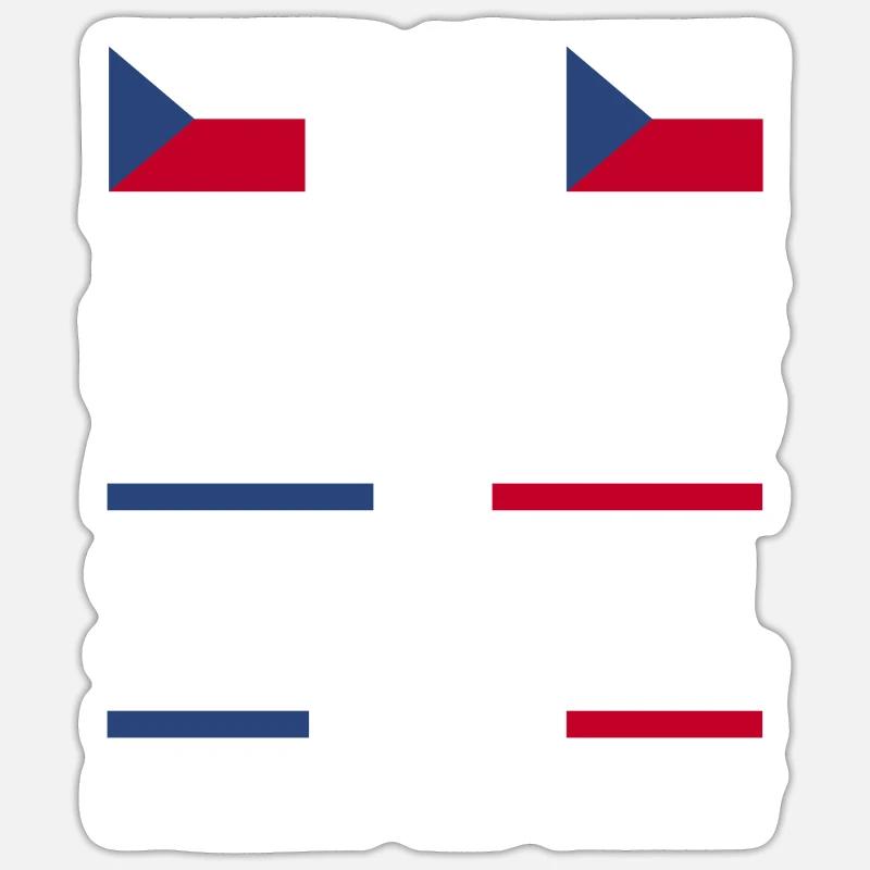 Tchèques République tchèque - Sticker taille S (10 x 10 cm) - blanc mat