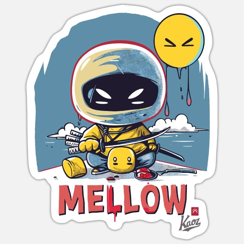 soft marshmallow ninja Sticker size S (10 x 10 cm)