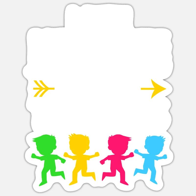 Kindergarten Erziehung Erzieher Erzieherin Sticker Größe S (10 x 10 cm)