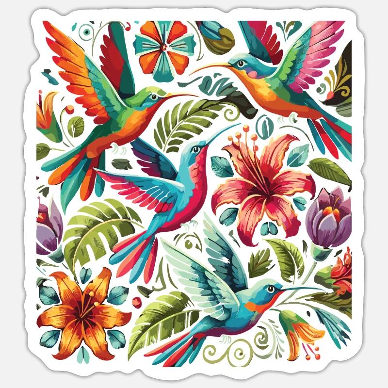 Exotic - Sticker size S (10 x 10 cm) - white matte