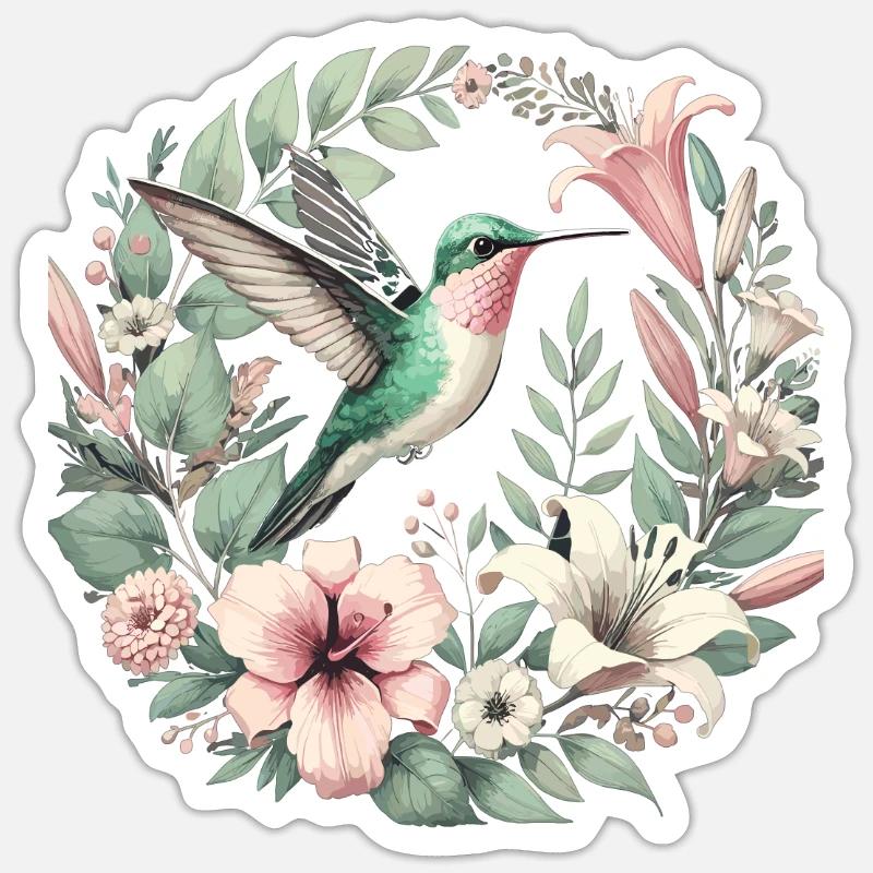 Exotisch - Sticker Größe S (10 x 10 cm) - Mattweiß