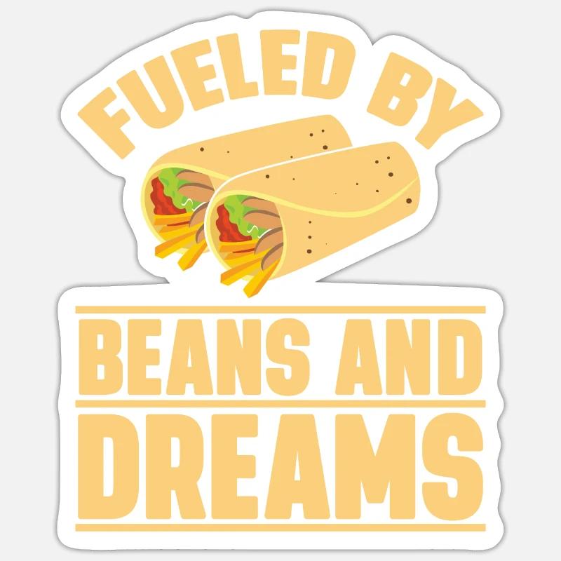 Burrito Gift - Sticker Größe S (10 x 10 cm) - Mattweiß