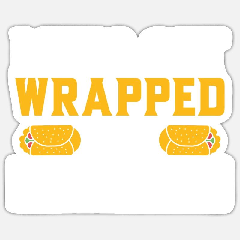 Burrito Gift - Sticker Größe S (10 x 10 cm) - Mattweiß