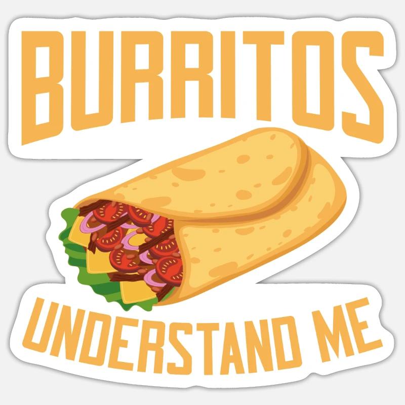 Burrito Gift - Sticker size S (10 x 10 cm) - white matte