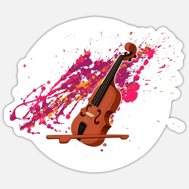 instruments de violon Sticker taille S (10 x 10 cm)