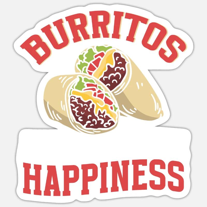 Burrito Gift - Sticker Größe S (10 x 10 cm) - Mattweiß