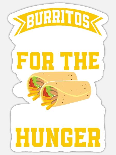 Burrito Gift - Sticker Größe S (10 x 10 cm) - Mattweiß