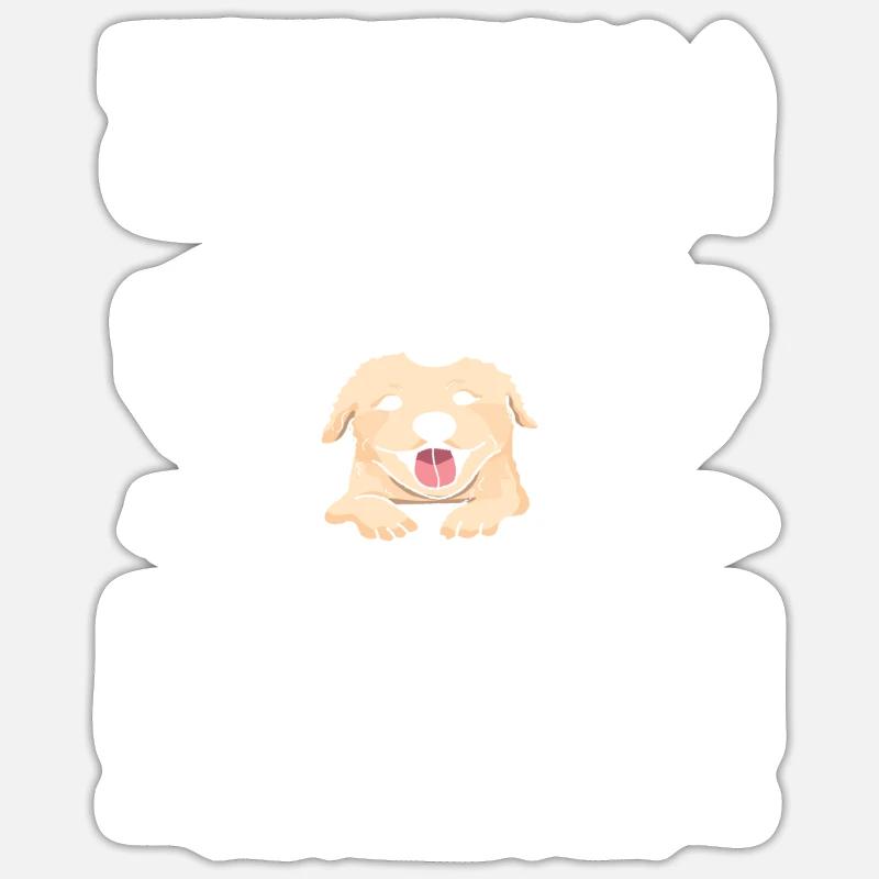 Golden Retriever Schutzengel Spruch - Sticker Größe S (10 x 10 cm) - Mattweiß