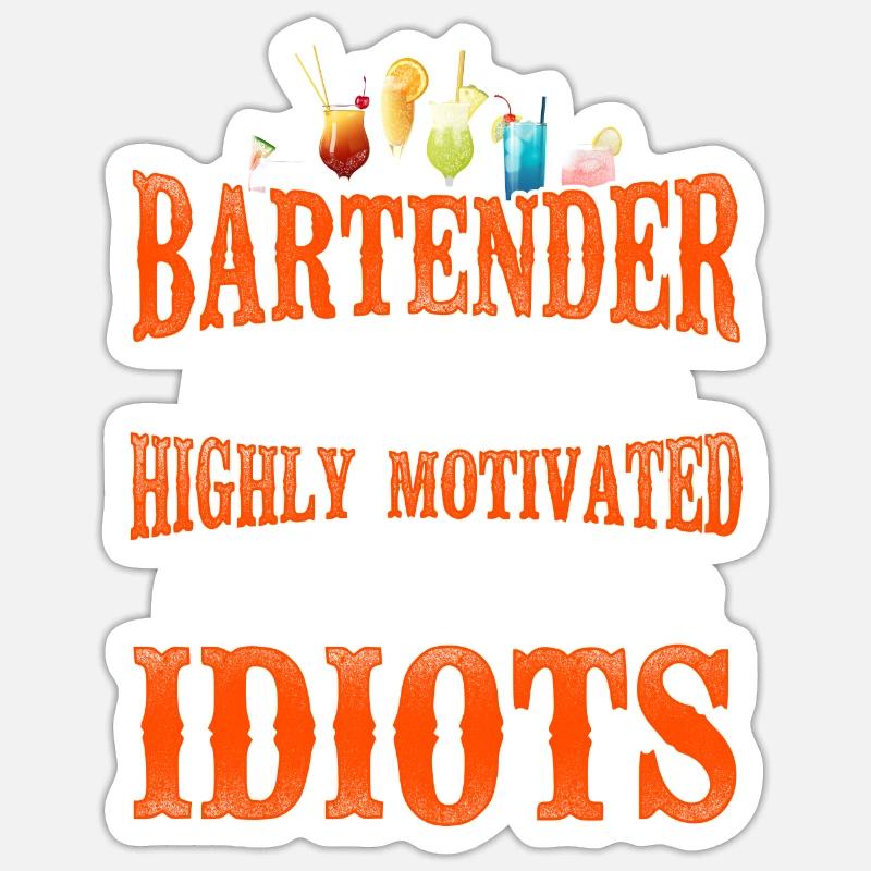 Bartender Mixologist Bartender - Sticker Größe S (10 x 10 cm) - Mattweiß