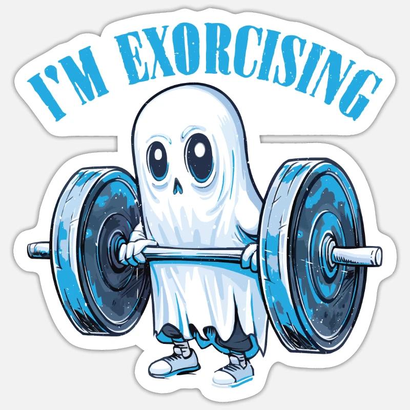 J’exorcise 2 - Sticker taille S (10 x 10 cm) - blanc mat