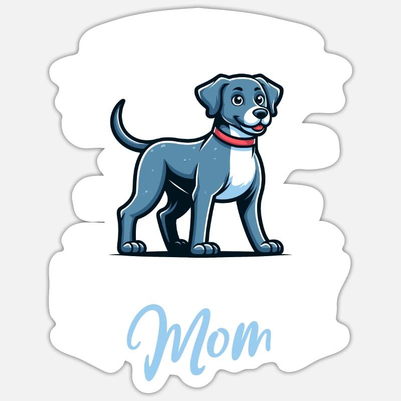 Blue Lacy Mama - Sticker size S (10 x 10 cm) - white matte