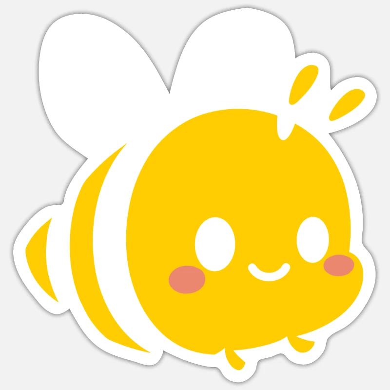 Bee - Sticker size S (10 x 10 cm) - white matte