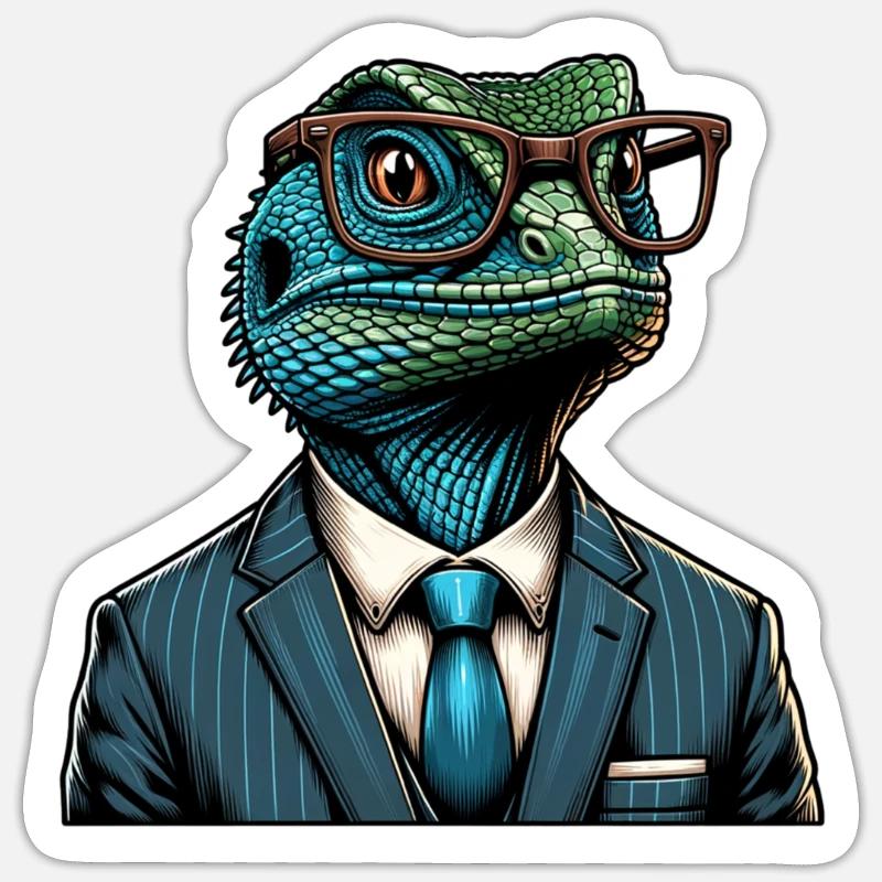 Echsperte Eidechse Sticker Größe S (10 x 10 cm)