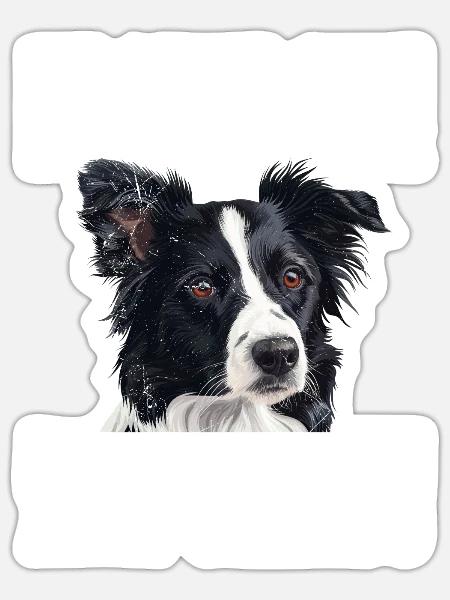 Border Collie EIN LEBEN OHNE BORDER COLLIE SINNLOS - Sticker Größe S (10 x 10 cm) - Mattweiß