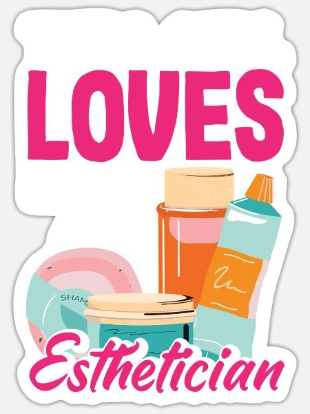 Hautpflege Kosmetikerin Kosmetik - Sticker Größe S (10 x 10 cm) - Mattweiß