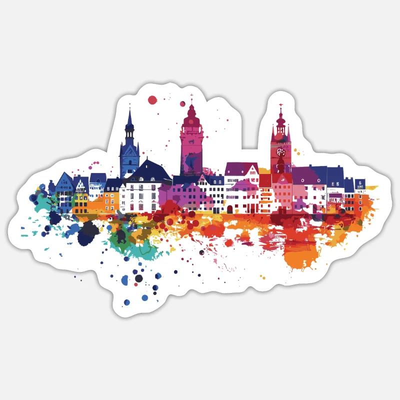 Memmingen - Sticker taille S (10 x 10 cm) - blanc mat