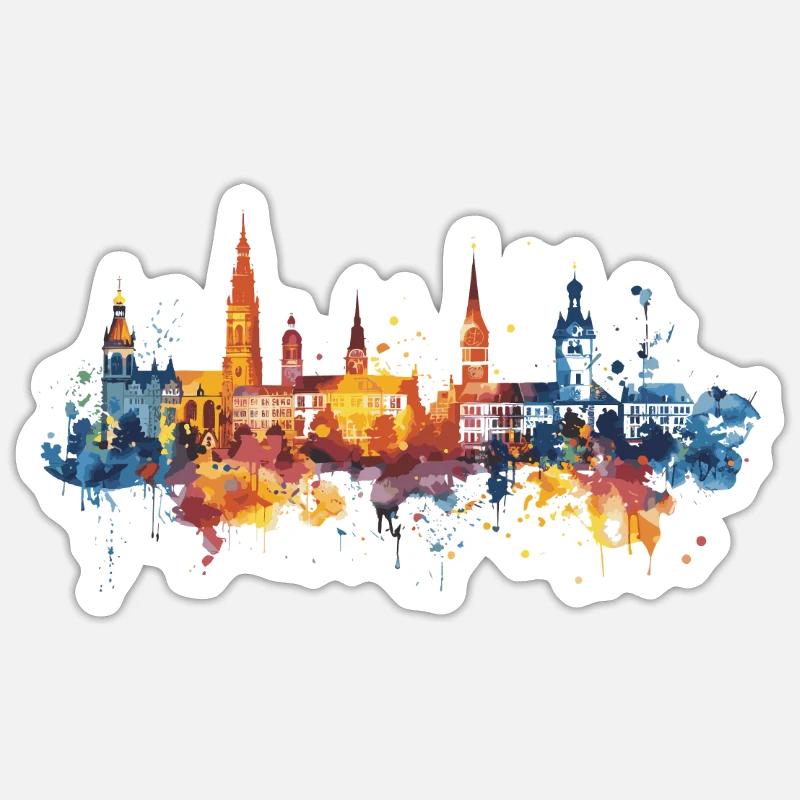 Minden - Sticker taille S (10 x 10 cm) - blanc mat