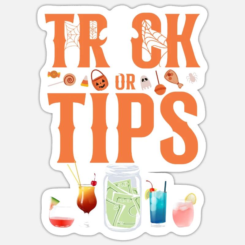 Bartender Mixologist Trick Or Tips Sticker Größe S (10 x 10 cm)