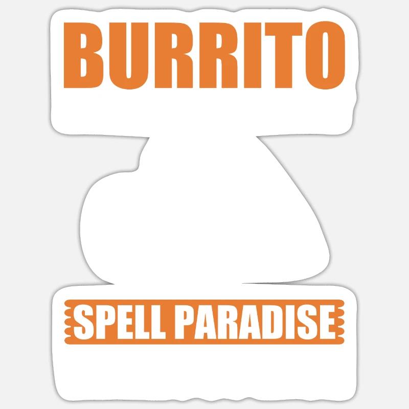Burrito Gift - Sticker size S (10 x 10 cm) - white matte