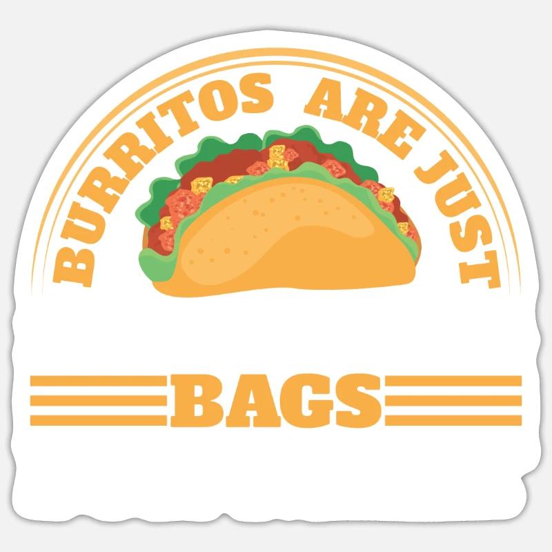 Burrito Gift - Sticker size S (10 x 10 cm) - white matte