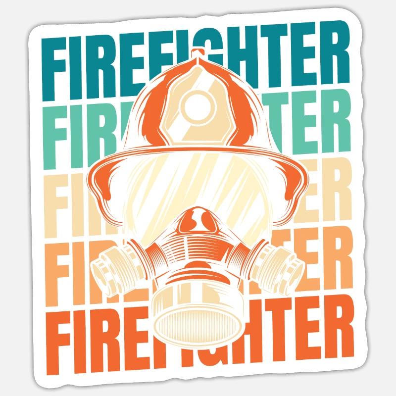 Fireman Sticker size S (10 x 10 cm)