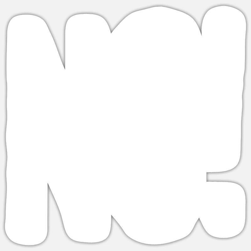 NO! - Sticker size S (10 x 10 cm) - white matte