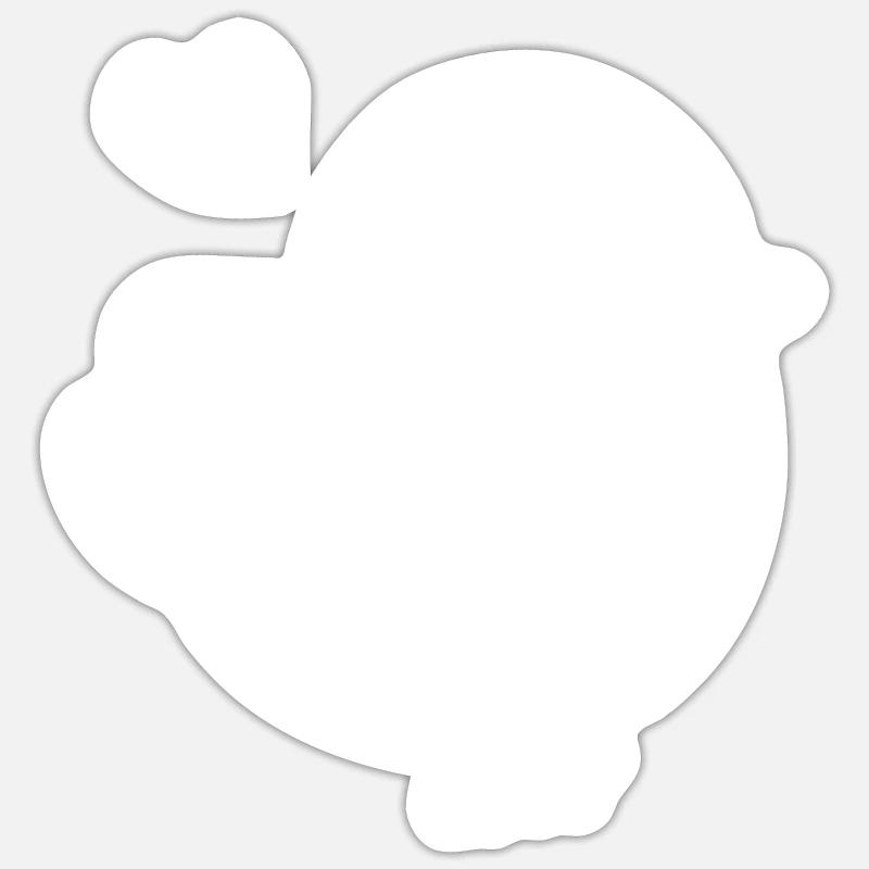 Colombe - Sticker taille S (10 x 10 cm) - blanc mat