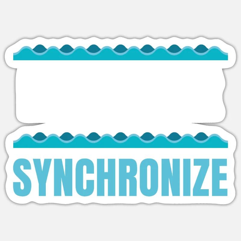 Gesc Sync Natation Ballerine Roue - Sticker taille S (10 x 10 cm) - blanc mat