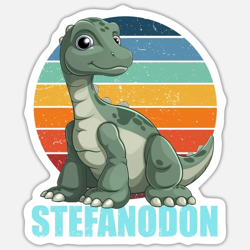 Stefanodon Combinazione di Stefan e Iguanodon - Sticker formato S (10 x 10 cm) - bianco opaco