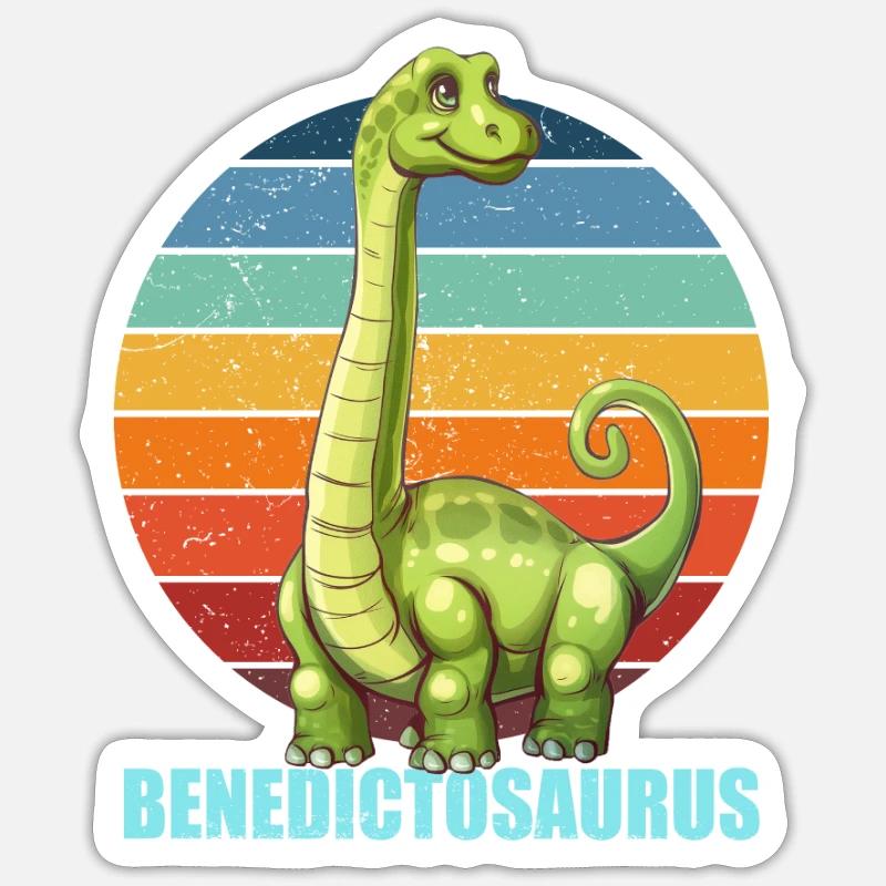 Idée cadeau Benedictosaurus pour Benedict Sticker taille S (10 x 10 cm)