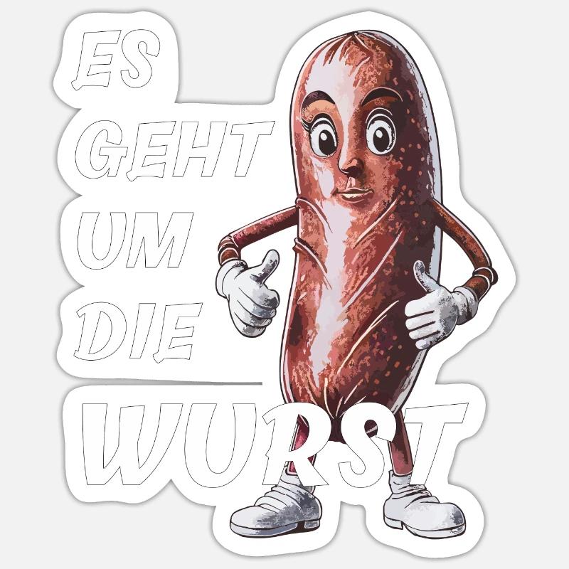 TOUT EST UNE QUESTION DE SAUCISSON Sticker taille S (10 x 10 cm)