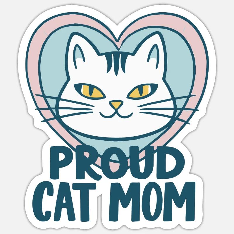 STOLZE KATZENMAMA Sticker Größe S (10 x 10 cm)