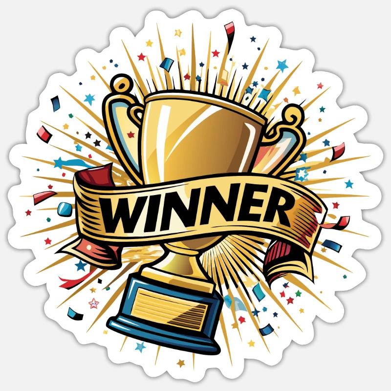 TROFEO DEL CAMPIONE - Sticker formato S (10 x 10 cm) - bianco opaco