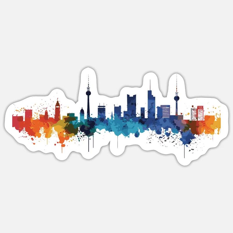 Neuss - Sticker taille S (10 x 10 cm) - blanc mat