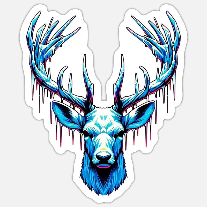 Ice Stag Sticker size S (10 x 10 cm)