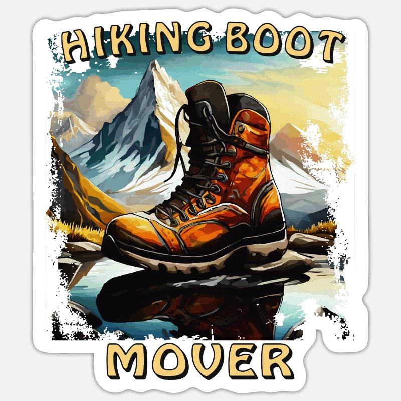 HIKING BOOT MOVER Sticker size S (10 x 10 cm)