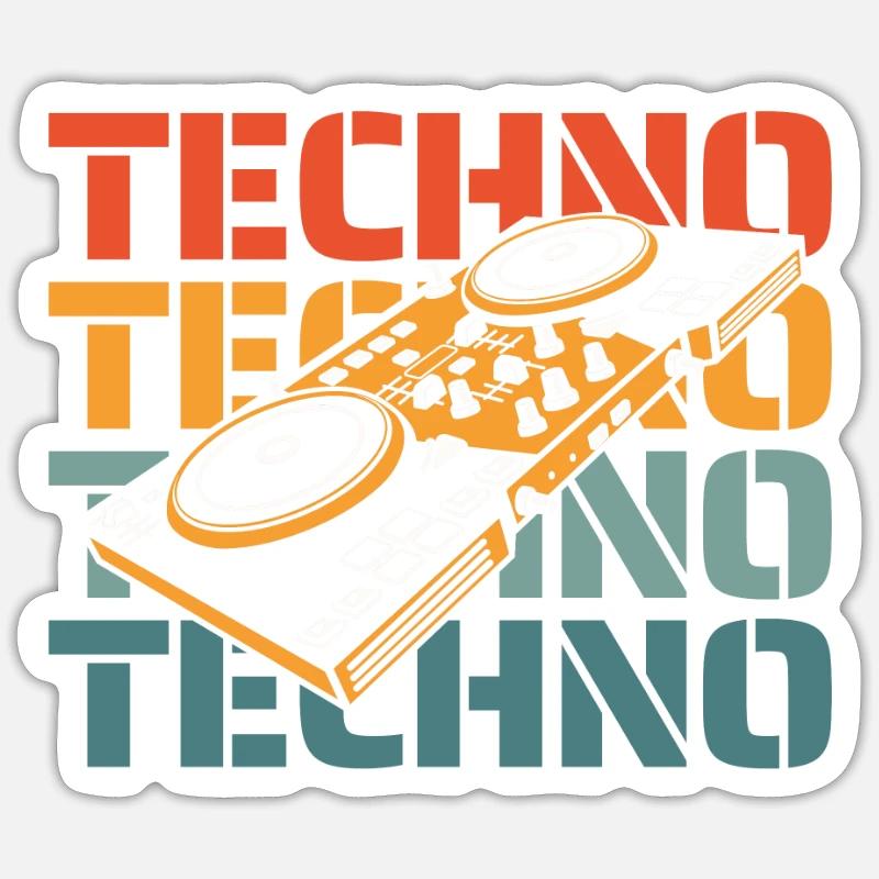 Techno Raver Sticker size S (10 x 10 cm)