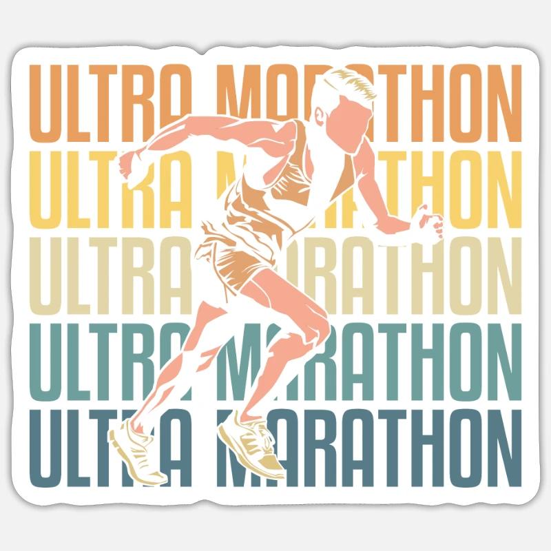 Ultramarathon - Sticker size S (10 x 10 cm) - white matte