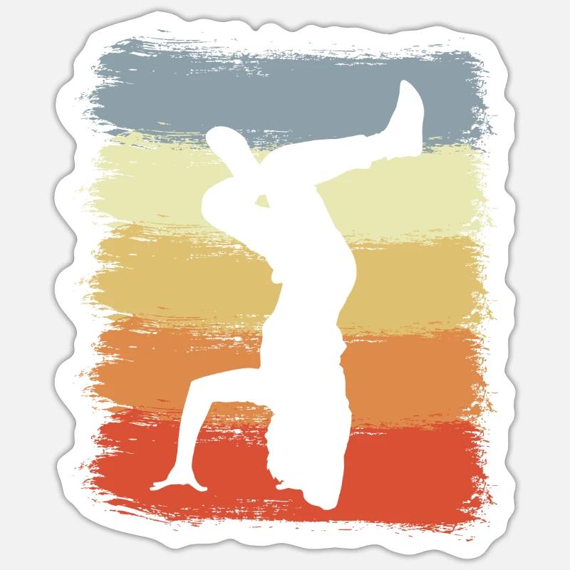 Vintage Breakdancer Drawing Sticker size S (10 x 10 cm)