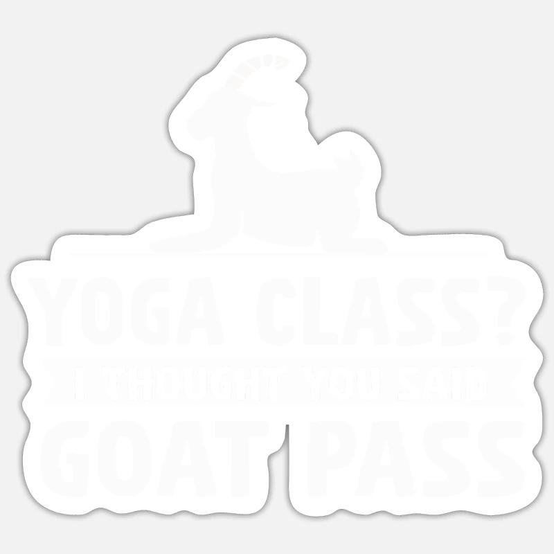 Yogastunde oder Ziegenpass Sticker Größe S (10 x 10 cm)