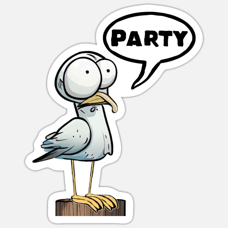 Funny Drinking Saying Party Sticker size S (10 x 10 cm)