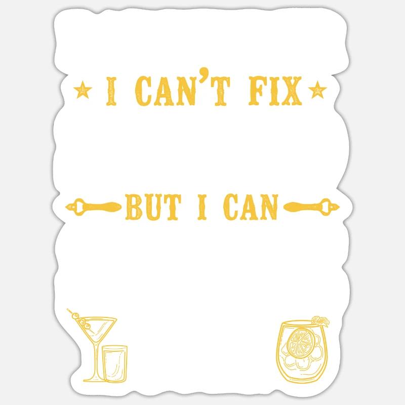 Bartender Mixologist Bartender I - Sticker Größe S (10 x 10 cm) - Mattweiß