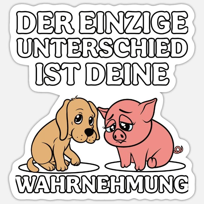 Perception Vegan - Sticker size S (10 x 10 cm) - white matte