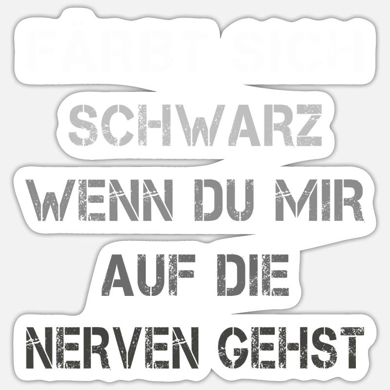 Devient noir Sticker taille S (10 x 10 cm)