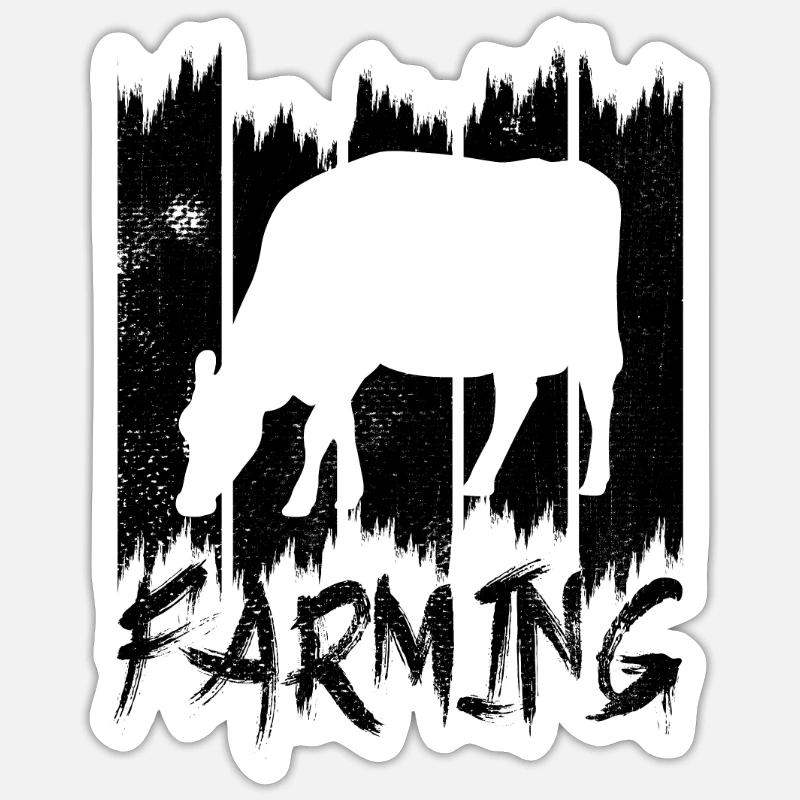 Cattle breeding - Sticker size S (10 x 10 cm) - white matte